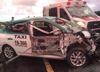 Se accidenta ruletero el entronque de Ventanilla