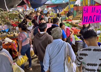 Foto: Álvaro Cuitláhuac López // Crecen las ventas en el tradicional tianguis del Día de Muertos en el Mercado de Abasto.