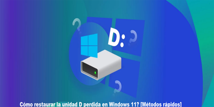 ¿Cómo restaurar la unidad D perdida en Windows 11? [Métodos rápidos]