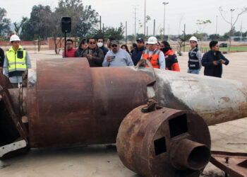 Foto: Adrián Gaytán // El gobernador Salomón Jara constató los trabajos de construcción de la primera etapa del Parque Primavera.
