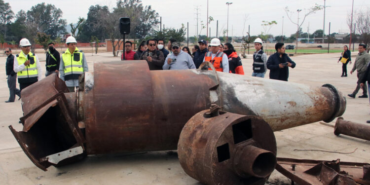 Foto: Adrián Gaytán // El gobernador Salomón Jara constató los trabajos de construcción de la primera etapa del Parque Primavera.