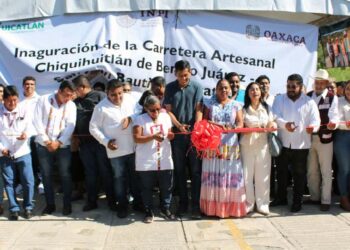 El camino artesanal en la cordillera de la Sierra Cuicateca fue inaugurado.