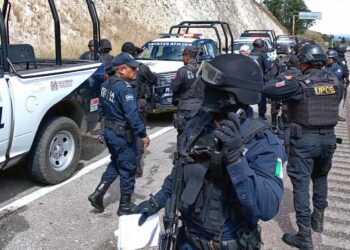 Foto: Gobierno de Oaxaca // El lunes la Secretaría de Seguridad detuvo a 38 personas que “cobraban peaje” en la supercarretera Oaxaca-Cuacnopalan.