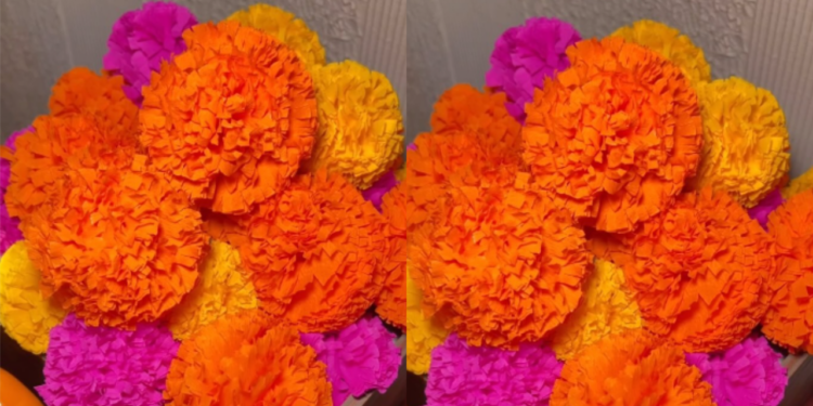 ¿Cómo crear flores de cempasúchil para el Día de Muertos con papel crepé?