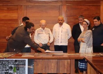 LA UABJO, Gobierno del Estado y Fundación Harp Helú, coordinan esfuerzos para el avance del nuevo estadio.