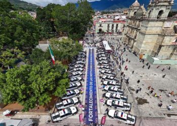 Foto: Gobierno de Oaxaca // Las patrullas para vigilar la zona metropolitana.