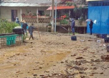 Foto: cortesía // Reportan graves afectaciones en la comunidad de Natividad, Ixtlán, tras las lluvias de este domingo.