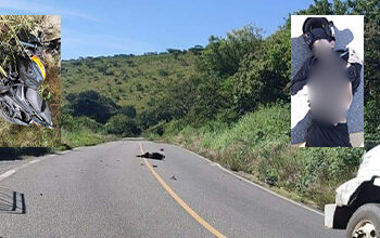 ¡Brutal accidente! Joven motociclista resulta gravemente herido