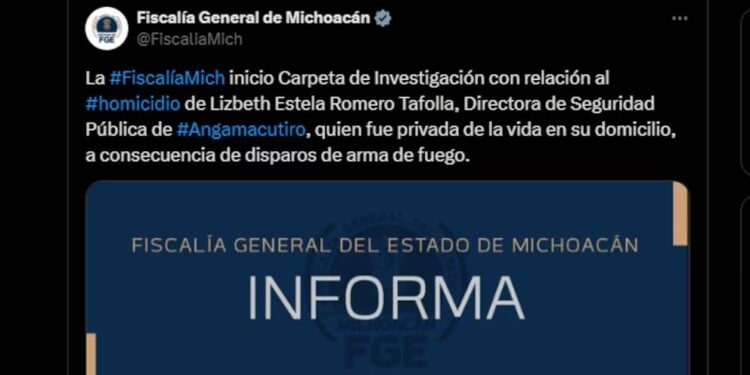 ¡Ola de Violencia en Michoacán! Asesinan a directora de Seguridad Pública en su casa