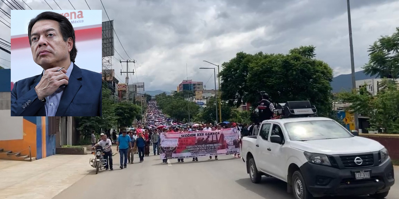 ¡Protesta magisterial en Oaxaca! La Sección 22 del SNTE rechaza a Mario Delgado en la SEP