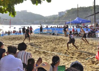 Las actividades se desarrollaron en la playa de Puerto Ángel.