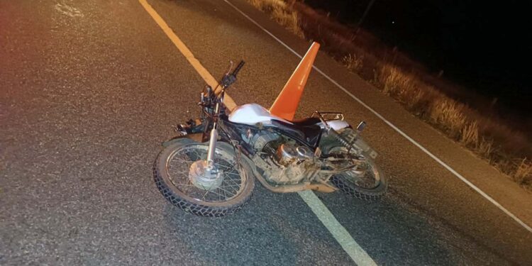 Derrapó un poco más de tres metros.