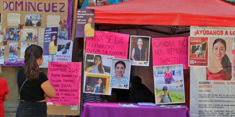 Foto: Adrián Gaytán // Cumple 12 días el plantón de familiares de Sandra E. Domínguez.