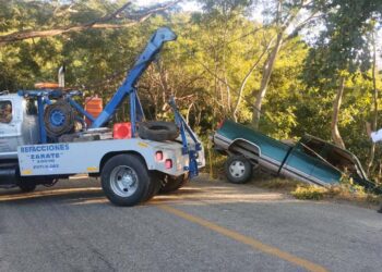 El accidente no dejó lesionados ni daños a terceros.
