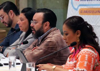Foto: Adrián Gaytán // El gabinete de seguridad. Que asesinatos como los del jueves “no son hechos generalizados”.