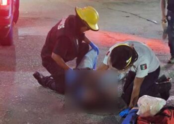 El lesionado fue trasladado a la clínica de la Guardia Nacional.