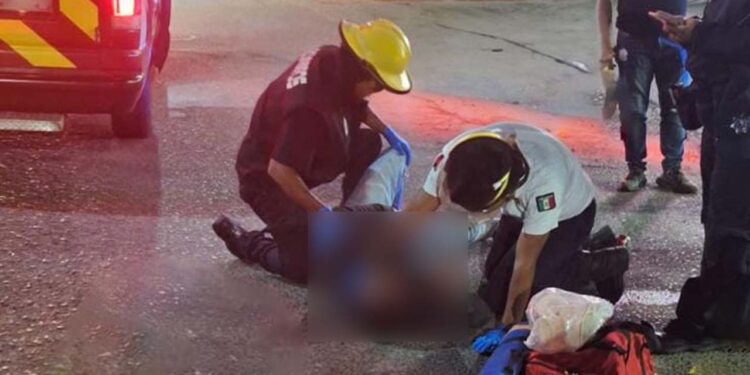 El lesionado fue trasladado a la clínica de la Guardia Nacional.