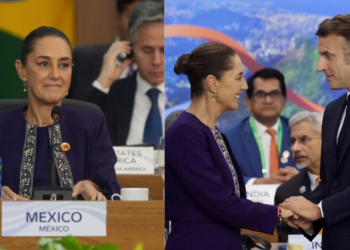 Sheinbaum propone sembrar Paz y Vida en la Cumbre del G-20; se reúne con Macron