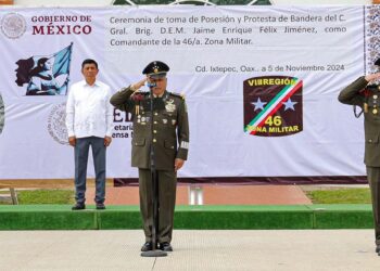 Foto: cortesía // Jaime Enrique Félix Jiménez es el Comandante interino de la 46 Zona Militar de Ciudad Ixtepec.