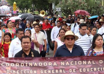Foto: Luis Alberto Cruz // La Sección 22 realizará una marcha este viernes, en el marco del II Informe del gobernador Salomón Jara Cruz.
