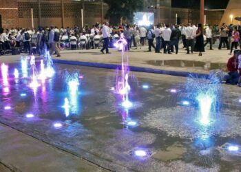 Foto: Adrián Gaytán // Las fuentes saltarinas que adornan el lugar.
