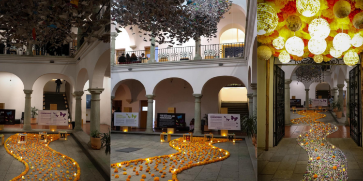 10 mil mariposas en Arquitectura “5 de Mayo” UABJO, en Memoria de asesinados y desaparecidos