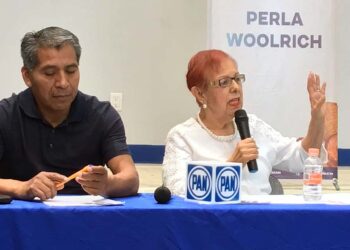 Foto: PAN Oaxaca // Perla Woolrich Fernández, lideresa del PAN en Oaxaca.