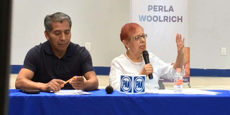 Foto: PAN Oaxaca // Perla Woolrich Fernández, lideresa del PAN en Oaxaca.
