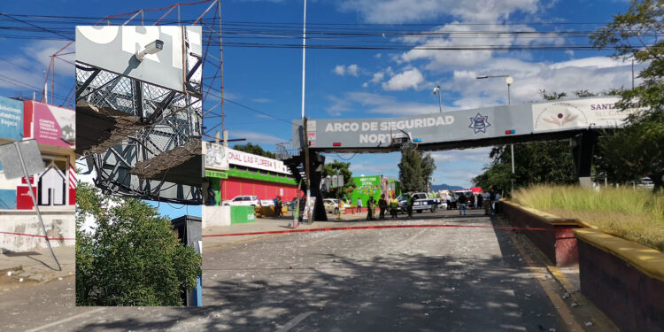 VIDEO | Tráiler impacta y daña puente peatonal frente al Mercado Las Flores