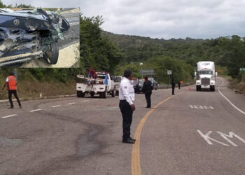 Brutal y fatal accidente sobre la Carretera Federal 185
