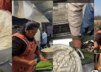VIDEO |Cocinera oaxaqueña enseña a japoneses a preparar tamales de mole negro