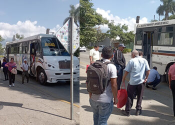 Urbano destartalado provoca pánico al estallarle una llanta