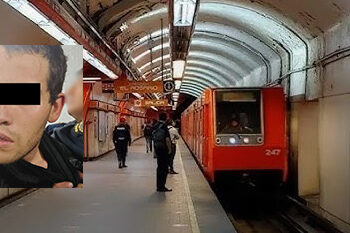 VIDEO | Desquiciado sujeto bajo los influjos de sustancias tóxicas apuñala a usuarios del metro