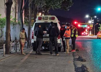 Los heridos fueron trasladados al Hospital Civil por una ambulancia de San Antonio de la Cal.