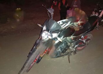Se accidentó a bordo de una motocicleta en el Libramiento Norte, a la altura de la colonia del Maestro.