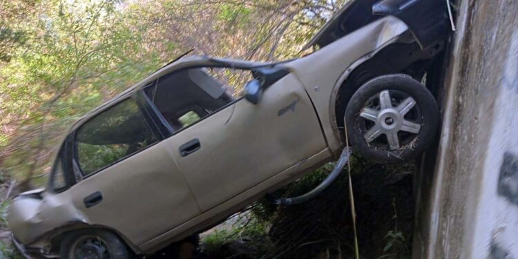 Los dos ocupantes del automóvil resultaron lesionados.