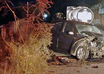 El accidente ocurrió a la altura de la planta de Pemex.