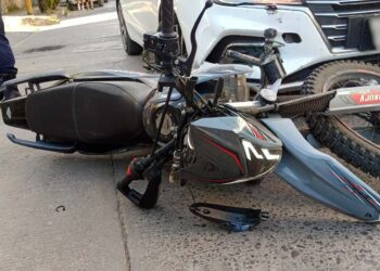 El accidente fue en la calle Manuel González Gatica, de la colonia Alta Vista de Juárez, en Huajuapan.