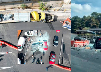 Tráiler sin frenos provoca accidente fatal en la caseta de la autopista México-Toluca