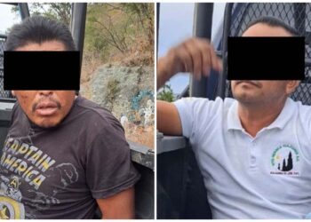 Dos sujetos de 47 y 38 años de edad, fueron asegurados por la Policía.