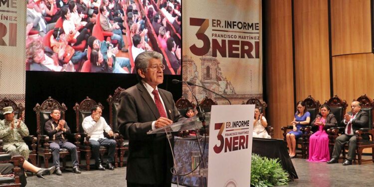 Foto: Adrián Gaytán // El Teatro Macedonio Alcalá fue el escenario de la sesión solemne de Cabildo de Oaxaca de Juárez para el Tercer informe de Gobierno de la administración municipal.