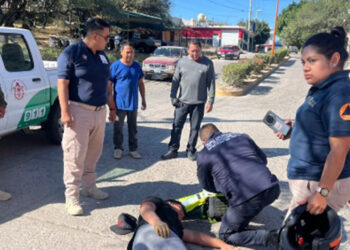 Adolescente sufre accidente a bordo de su bicicleta