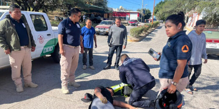 Adolescente sufre accidente a bordo de su bicicleta