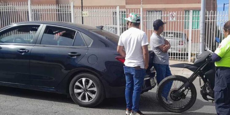 Choca motociclista en Prolongación de Trujano