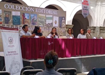 Foto: Lisbeth Mejía Reyes // Durante la presentación de la colección se contó con la participación de las y los autores de los libros.