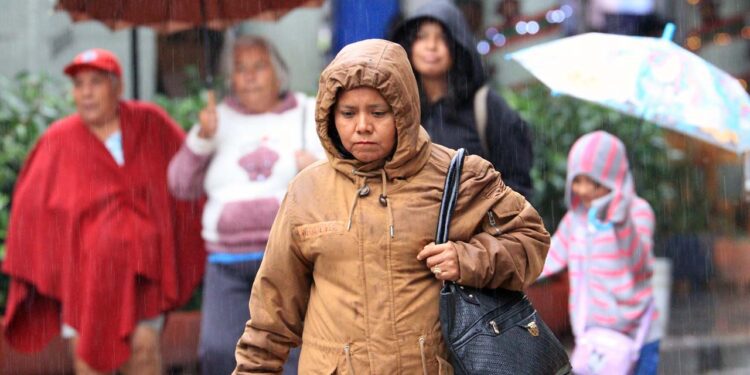 Foto: Adrián Gaytán // Debido a las bajas temperaturas, se recomienda usar ropa abrigadora al salir de los hogares.
