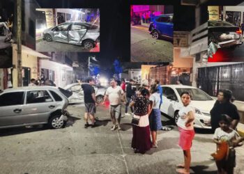 Imprudencia al volante desata caótica cadena de choques en Juchitán