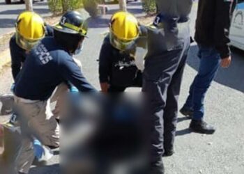 Jovencita de 18 años sufre un fuerte accidente.