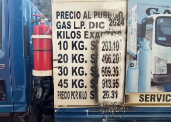 Foto: Jesús Santiago // El tanque de gas de 20 kilogramos tendrá un costo hasta el 04 de enero de 406 pesos con 20 centavos.