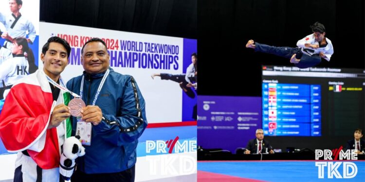 William Arroyo se bañó de bronce en Hong Kong